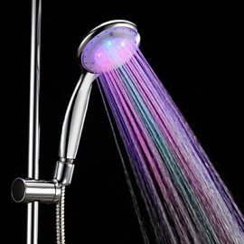 Color Changing LED Chrome Finish Hand Shower - without Shower Holder