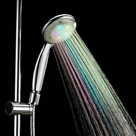 Color Changing LED Chrome Finish Hand Shower - without Shower Holder