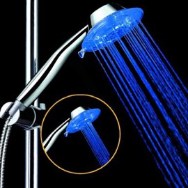 Temperature Control Led Shower Head Waterfall Handheld Douche with 2 Adjustable Mode