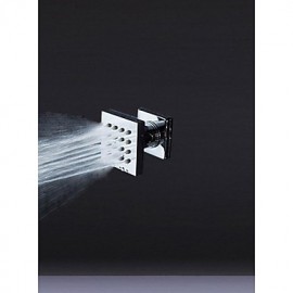 6pcs Square Body Sprays Massage Spa Shower Jets Brass Construction in Chrome