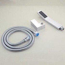 Chrome Plated Bathroom Rainfall Handheld Shower Set Including Hand Shower Hose And Shower Holder