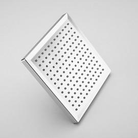 Chrome Finish Rectangular 3 Colors LED Shower Head