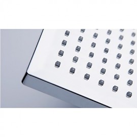 Monochrome LED Shower Nozzle Top Spray Shower Nozzle (Red)(10 Inch)