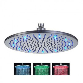 16 inch Stainless Steel Shower Head with Color Changing LED Light