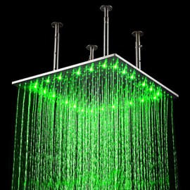 20 inch Stainless Steel Shower Head with Color Changing LED Light