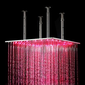 20 inch Stainless Steel Shower Head with Color Changing LED Light