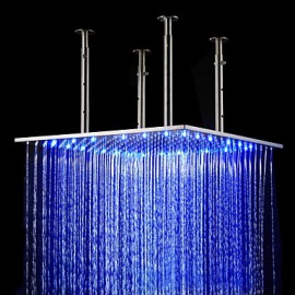 20 inch Stainless Steel Shower Head with Color Changing LED Light