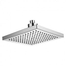 Chrome Finish Rectangular Temperature-controlled 3 Colors LED Shower Head