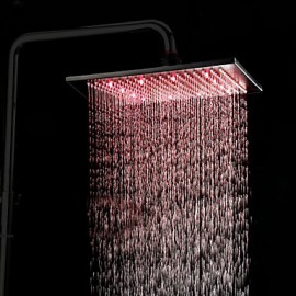 12 inch Stainless Steel Oil Rubbed Bronze Shower Head with Color Changing LED Light