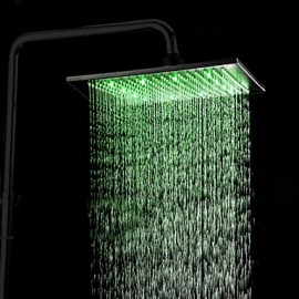 12 inch Stainless Steel Oil Rubbed Bronze Shower Head with Color Changing LED Light