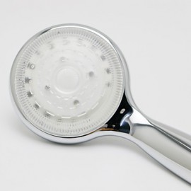 Contemporary A Grade ABS Chrome Finish 7 Colors LED Shower Hand - Silver