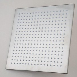 30 x 30 Square Stainless Steel LED Shower Head with 3 Colors Changing