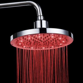 Contemporary 7 Colors Changing LED Shower Faucet Head of 8 inch