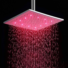 12 inch Brass Shower Head with Color Changing LED Light