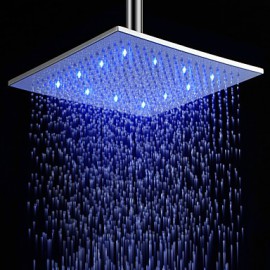 12 inch Brass Shower Head with Color Changing LED Light