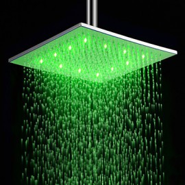 12 inch Brass Shower Head with Color Changing LED Light