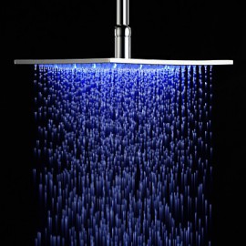 12 inch Brass Shower Head with Color Changing LED Light