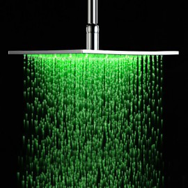 12 inch Brass Shower Head with Color Changing LED Light