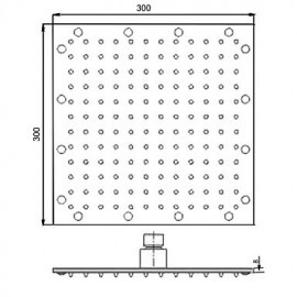 12 inch Brass Shower Head with Color Changing LED Light