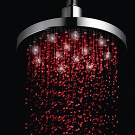 8 Inch A Grade ABS Chrome Finish LED Rain Shower Head