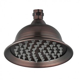 Antique Bronze Finish 6 Inch Brass Rainfall Shower Head