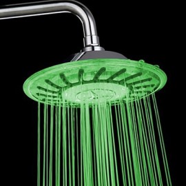 8 Inch A Grade ABS Chrome Finish LED Rain Shower Head Colorful Changing Shower Head
