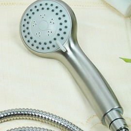 Contemporary Nickel Brushed Finish ABS Circle Handle Shower Head