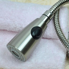 ABS Contemporary Nickel Brushed Finish Circle Handle Shower Head