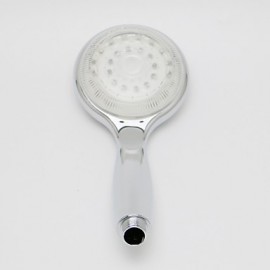 Contemporary A Grade ABS Chrome Finish RGB LED Shower Head - Silver