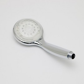 Contemporary A Grade ABS Chrome Finish RGB LED Shower Head - Silver