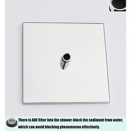 10 Inch Square Brass Air Injection Water Saving Eco-friendly Rainfall Shower Head