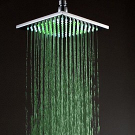 Monochrome LED Shower Nozzle Top Spray Shower Nozzle (Green)