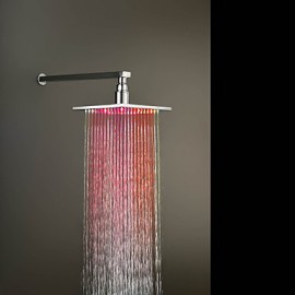 7 Colors Changing LED Chrome Shower Faucet Head of 8 inch