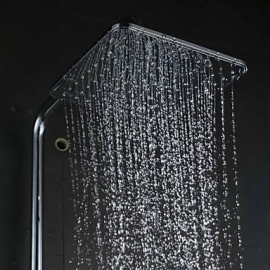 High Quality Fashion Wall-Mounted Brass Chrome 38 Degrees Smart Thermostatic Shower Faucets Set - Silver