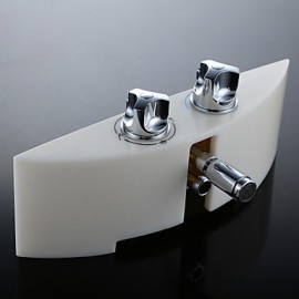 High Quality Fashion Wall-Mounted Brass Chrome 38 Degrees Smart Thermostatic Shower Faucets Set - Silver