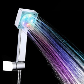 High Quality Contemporary A Grade ABS Chrome Finish 7 Colors LED Hand Shower - Silver