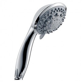 Polished Chrome Bath SEVEN Function Handheld Shower Head with Extra Long Hose and Shower Arm Mount