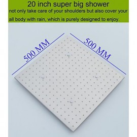 20 Inch Stainless Steel 304 Atomizing And Rainfall LED 3 Colors Temperature Sensitive Bathroom Shower Head