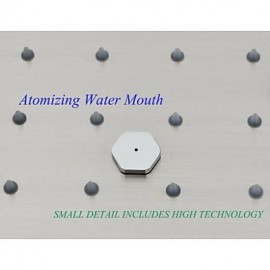 20 Inch Stainless Steel 304 Atomizing And Rainfall LED 3 Colors Temperature Sensitive Bathroom Shower Head