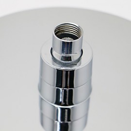 8 Inch A Grade ABS Chrome Finish Round 7 Colors LED Rain Shower Head - Silver