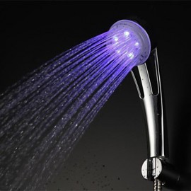 Chrome Finish Color Changing LED Hand Shower