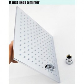 10 Inch Square Chrome 3 Colors LED Temperature Sensitive Rainfall Shower Head