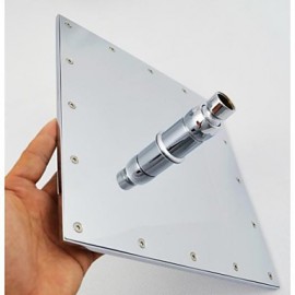 10 Inch Square Chrome 3 Colors LED Temperature Sensitive Rainfall Shower Head