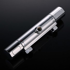 Contemporary Wall Hanging Type Brass Chrome 38 Degrees Smart Thermostatic Shower Faucets Set - Silver