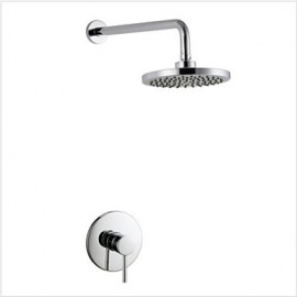 In Wall Mounted Concealed Shower Set With 8" ABS Rain Shower