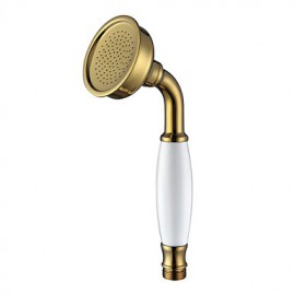 Ti-PVD Finish Contemporary Brass Handled Shower Head