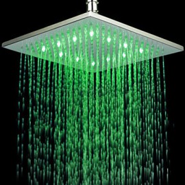 Rectangular Temperature-controlled 3 Colors LED Shower Head