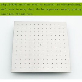 16 Inch Stainless Steel 304 Brushed Air Injection Water Saving Environmental Rainfall Shower Head