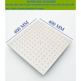 16 Inch Stainless Steel 304 Brushed Air Injection Water Saving Environmental Rainfall Shower Head