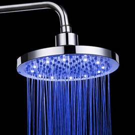 Monochrome LED Shower Nozzle Top Spray Shower Nozzle (Blue) (8 Inch)